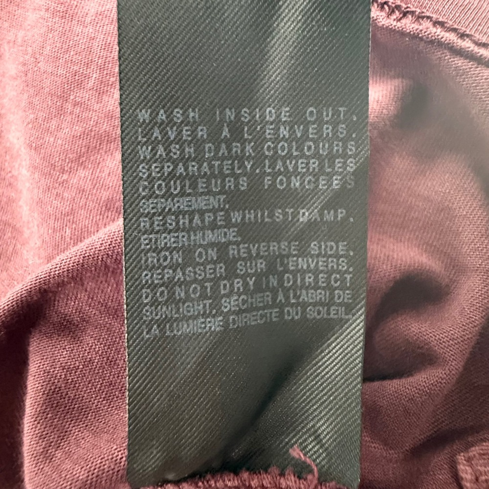 AllSaints Saints SS Polo Shirt Mens XXL Oxblood Burgundy Cotton MTJ602 Ramskull - Picture 9 of 11